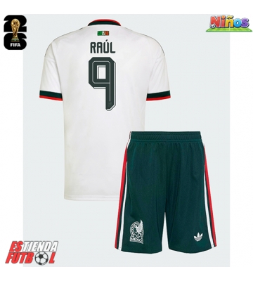 México Raul Jimenez #9 Segunda Equipación Niños Mundial 2026 Manga Corta (+ Pantalones cortos)